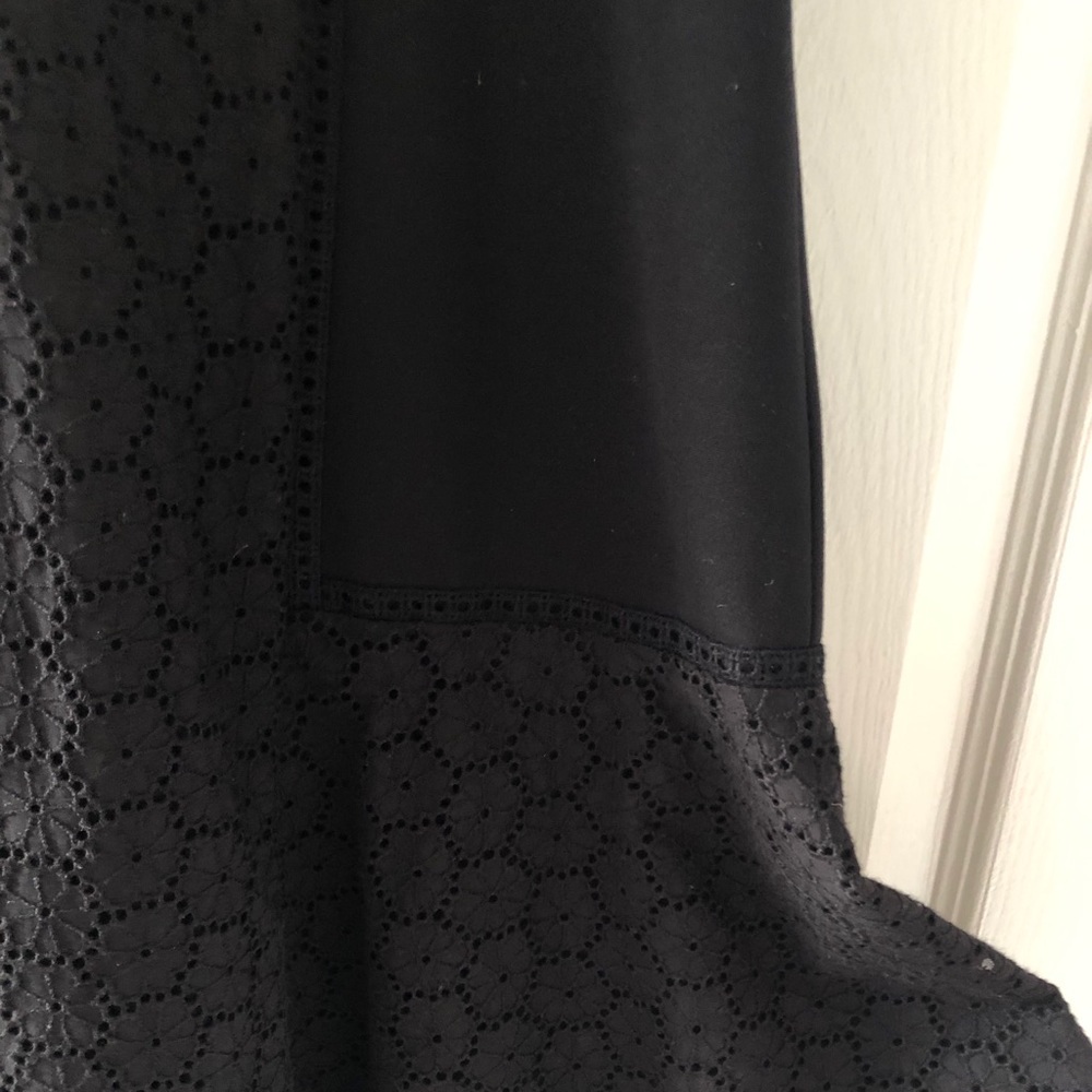 EUC JCrew Collection Paneled Black Eyelet Dress 2 - Picture 3 of 9